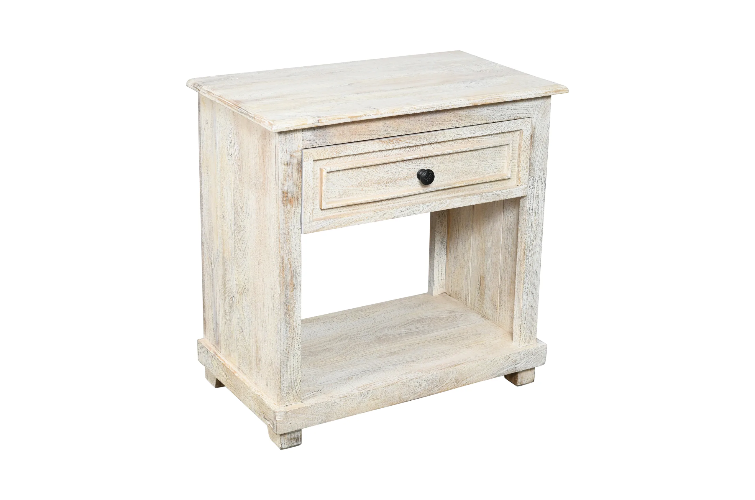 Jensen 1-Drawer Nightstand - Distressed White - Image 2