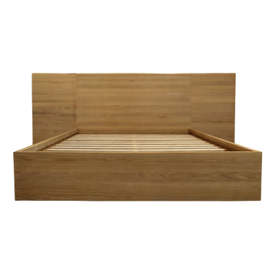 Riviera Oak Wood California King Bed with Wings - Natural