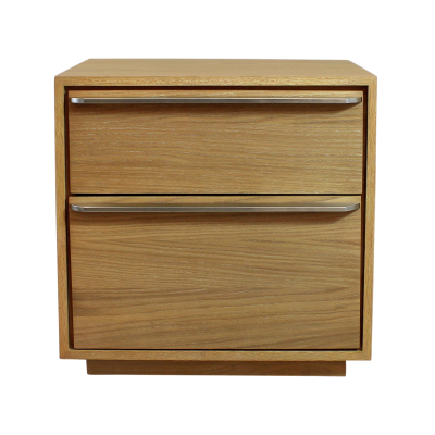 Riviera 2-Drawer Oak Nightstand - Natural