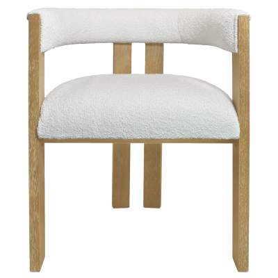 Trident Boucle Dining Chair - Ivory