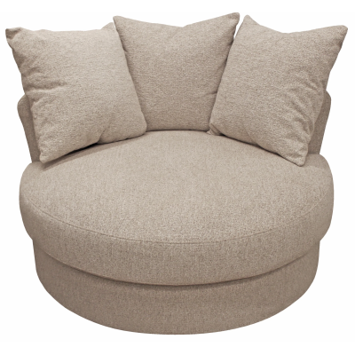 Galactic Swivel Chair with 3 Toss Pillows - Sand