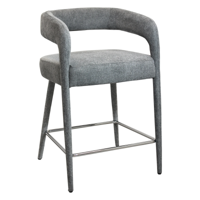 Belfast Comfy Counter Chair 2-Piece Set - Dark Gray
