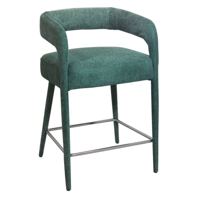 Belfast Comfy Counter Chair 2-Piece Set - Teal