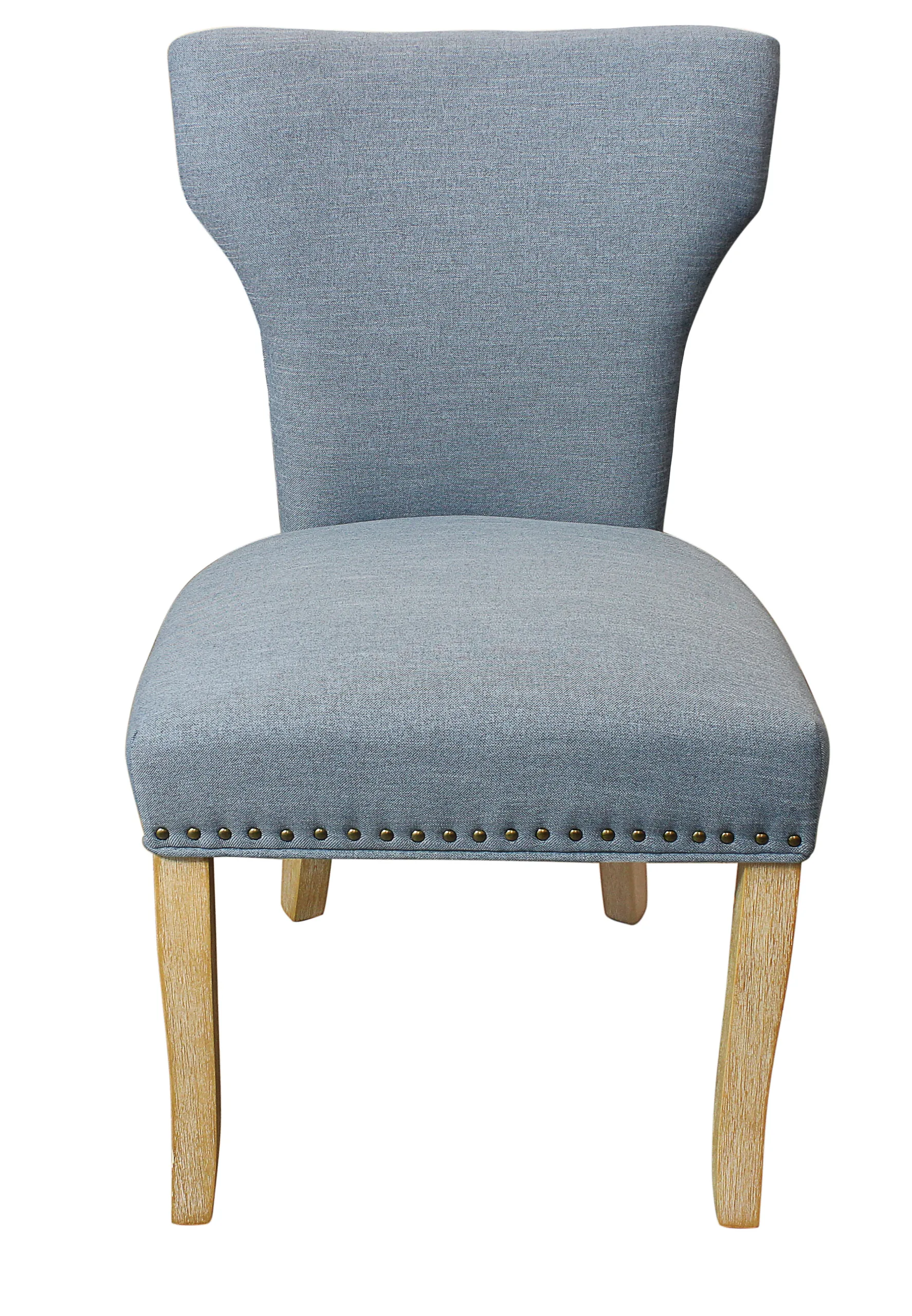 Howell Linen Side Chair 2-Piece Set - Denim Blue - Image 2