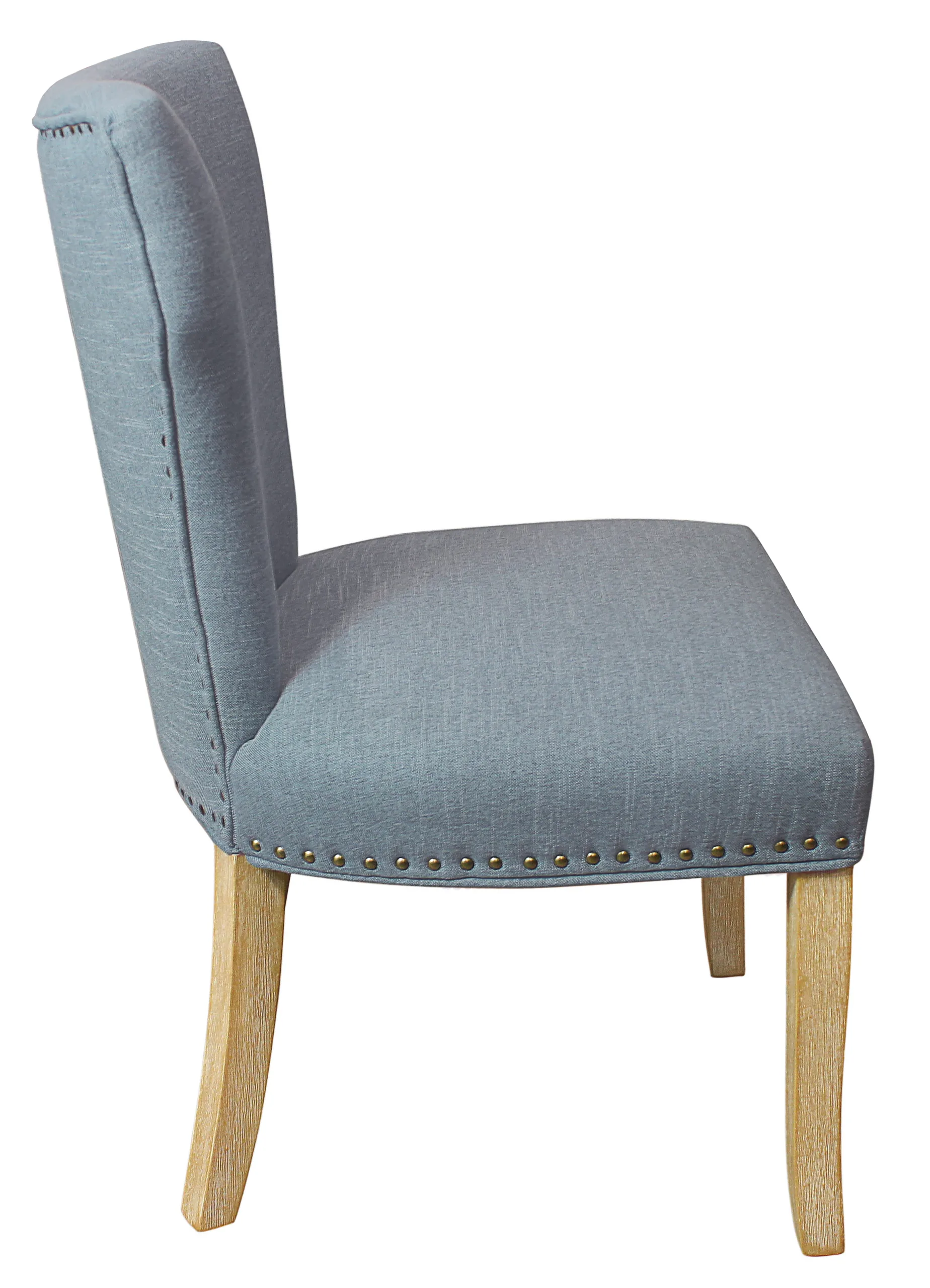 Howell Linen Side Chair 2-Piece Set - Denim Blue - Image 3