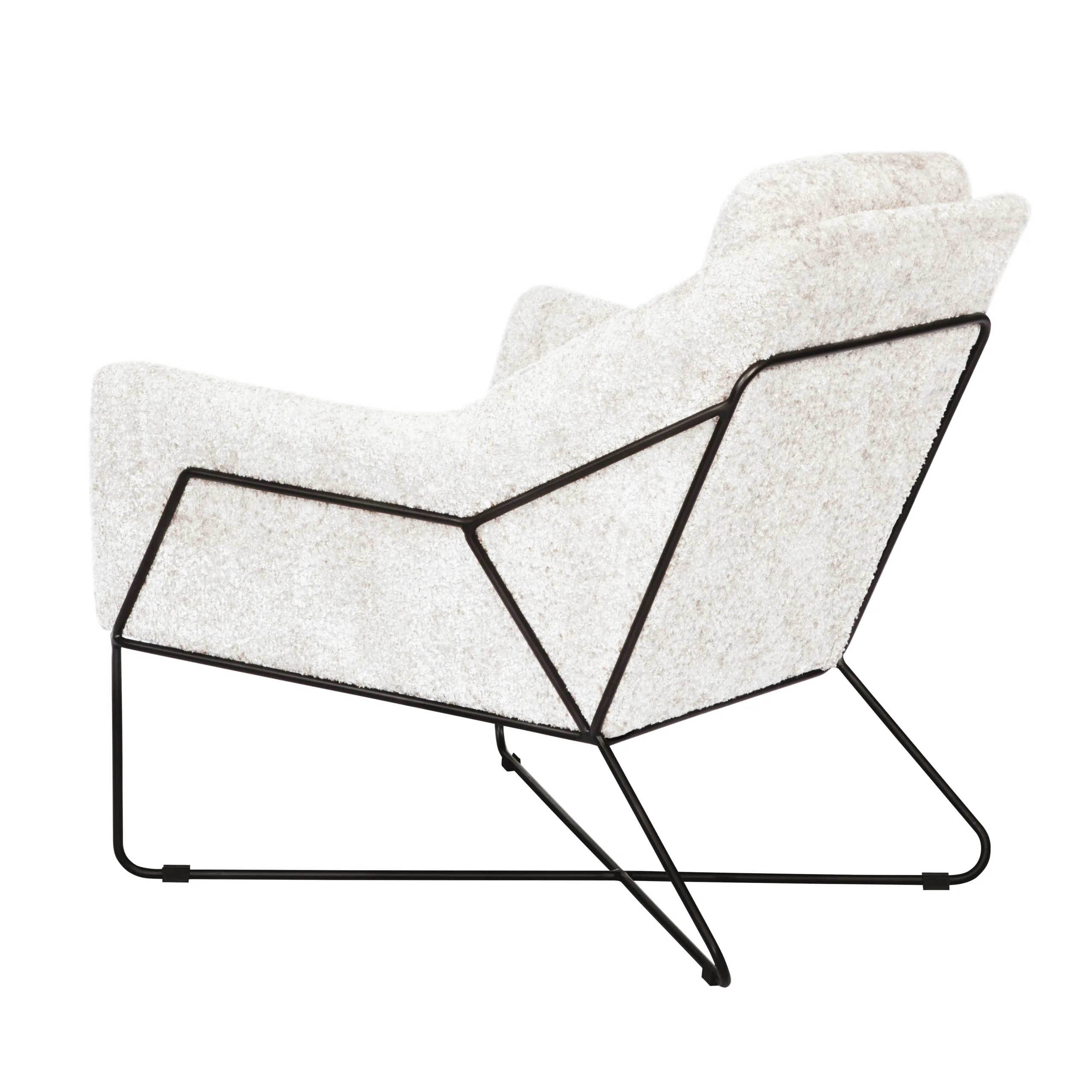 Edith Lounge Chair 2-Piece Set - Ivory Boucle - Image 4