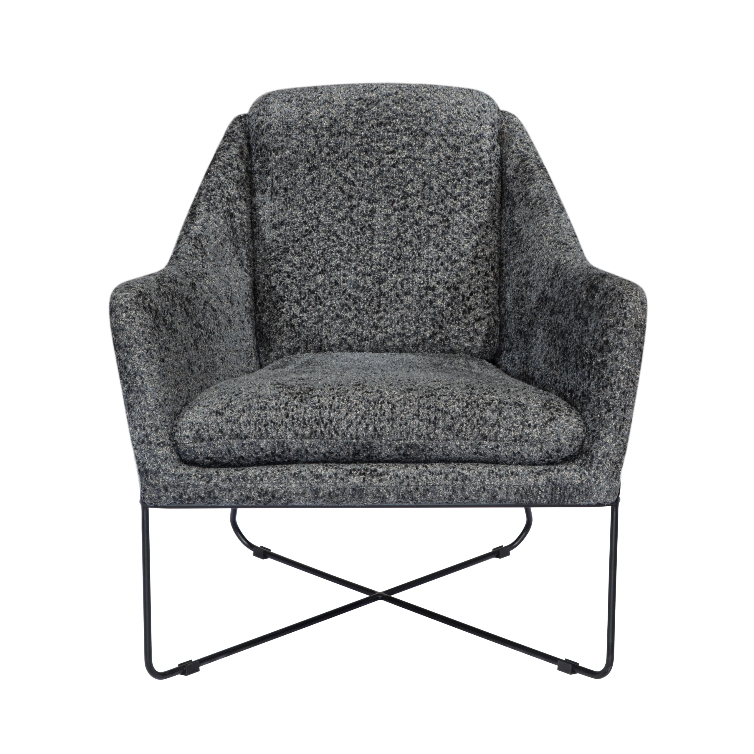 Edith Lounge Chair 2-Piece Set - Charcoal Blue Boucle - Image 2