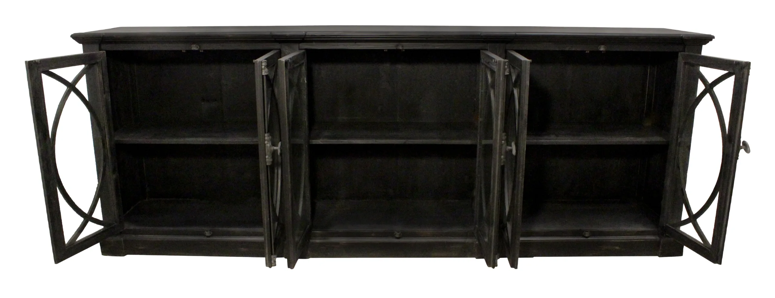 Alarie 6 Glass Door Sideboard - Image 4