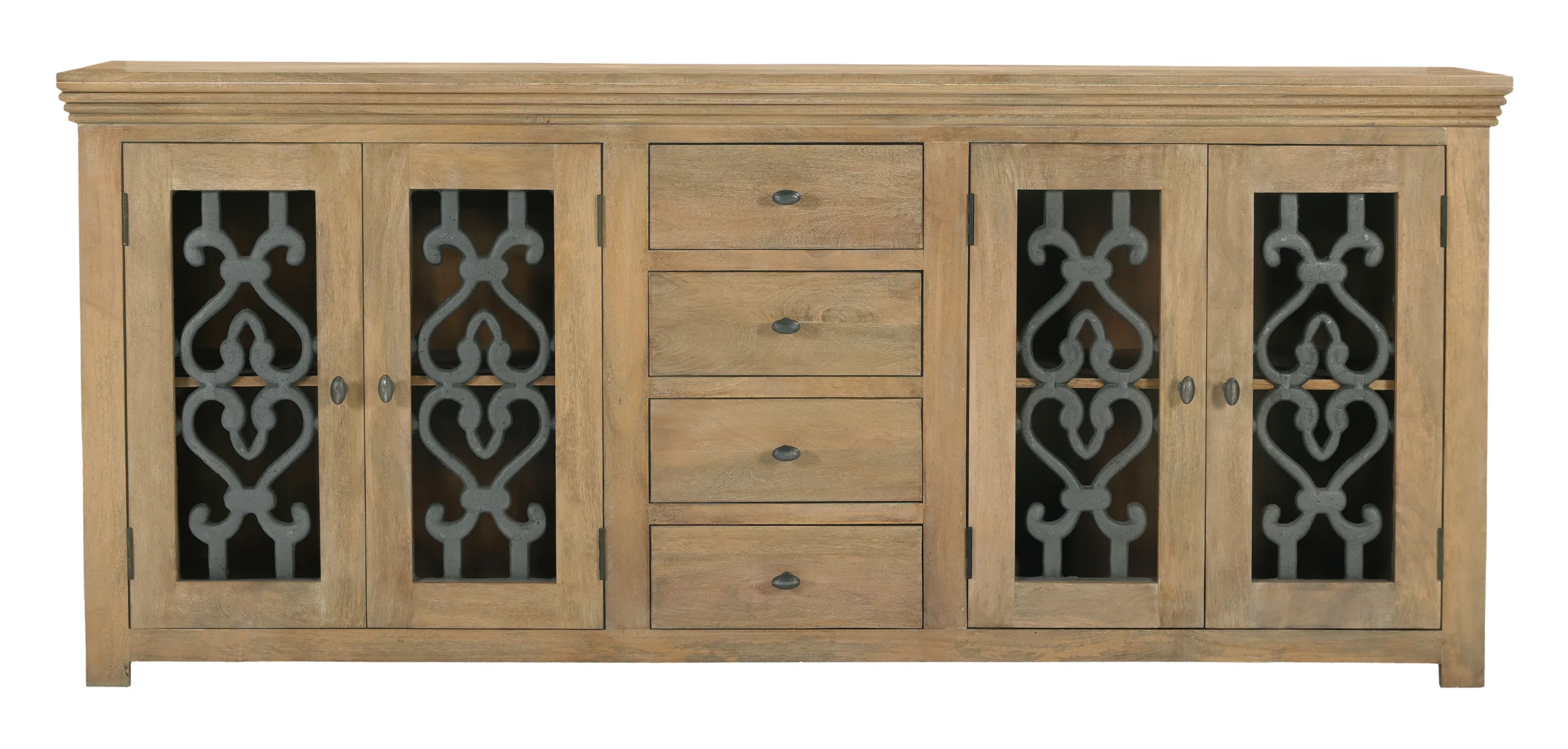 Haig 4-Door 4-Drawer Sideboard - Distressed Natural