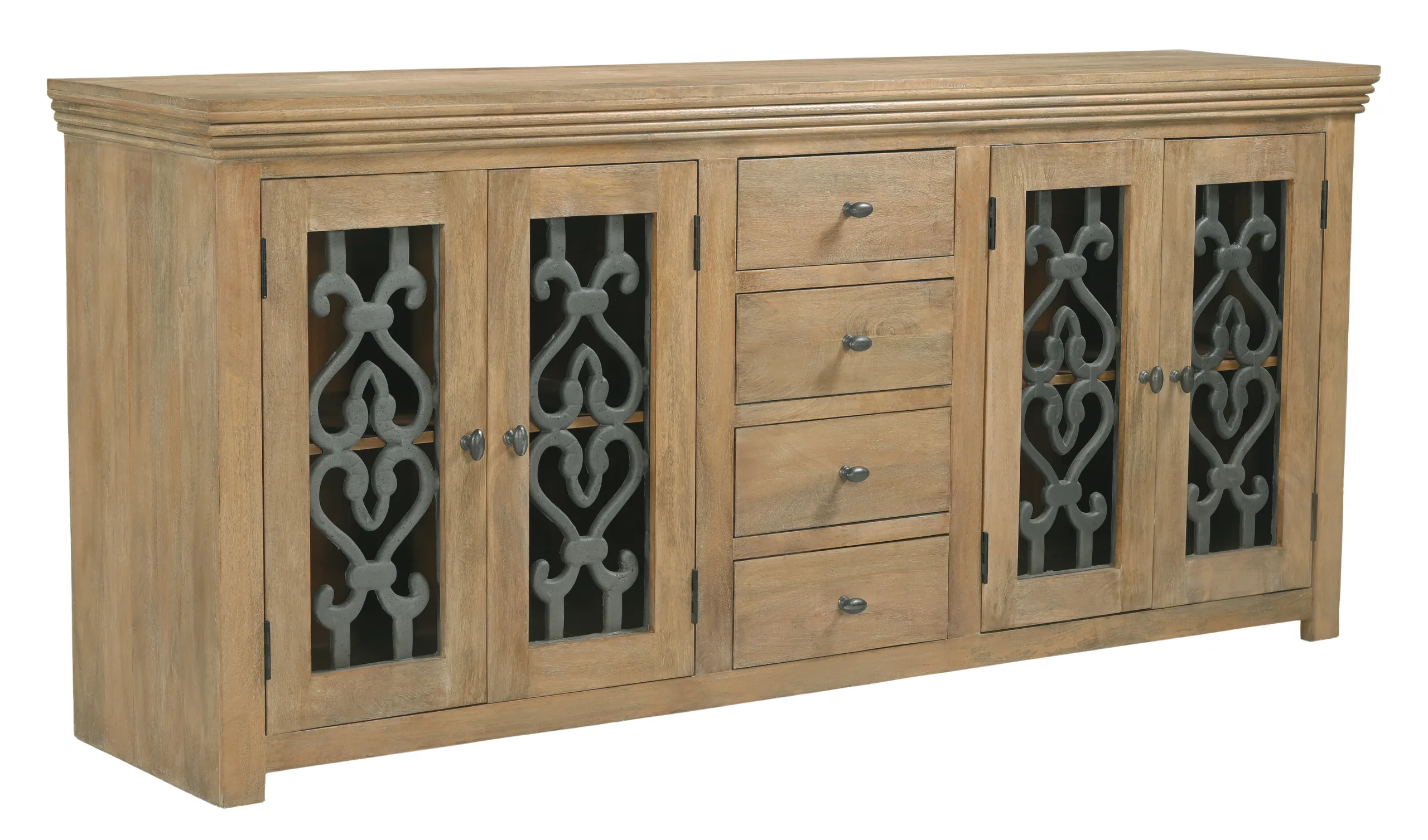 Haig 4-Door 4-Drawer Sideboard - Distressed Natural - Image 3