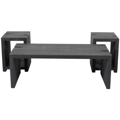 Archibald Cocktail Table 3-Piece Set - Graphite Black