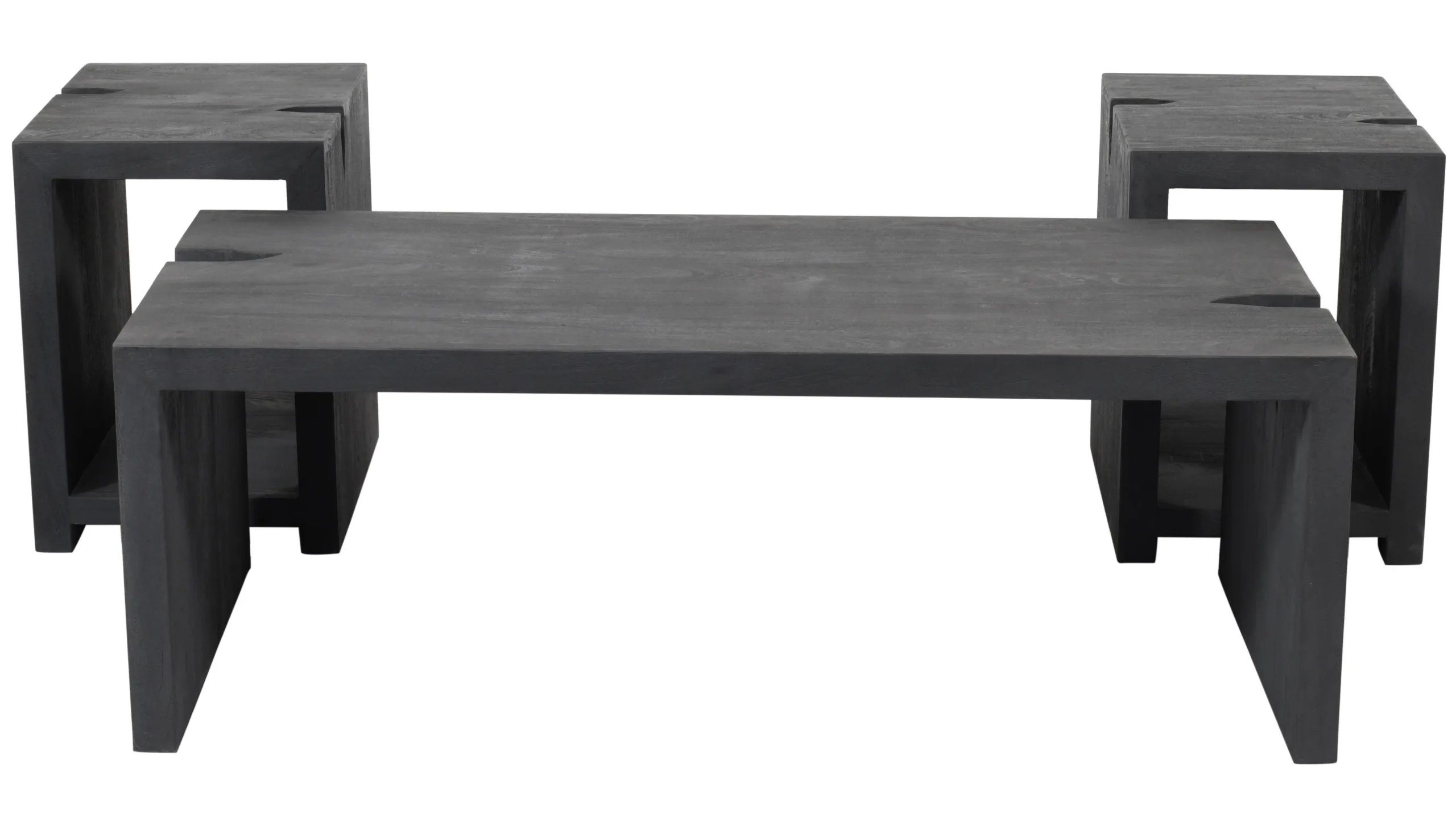 Archibald Cocktail Table 3-Piece Set - Graphite Black