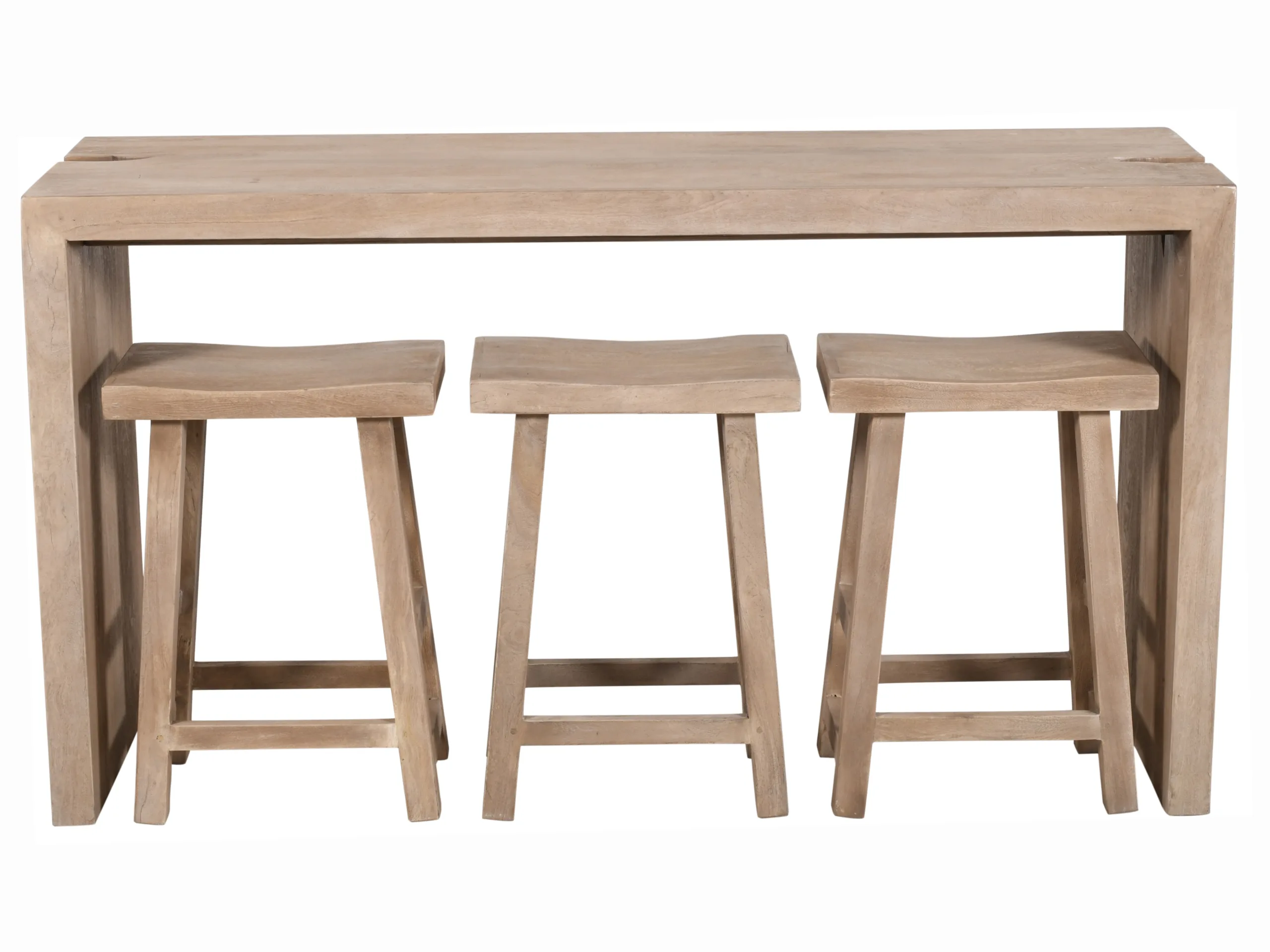 Archibald Counter Table 4-Piece Set - Light Ash - Image 2