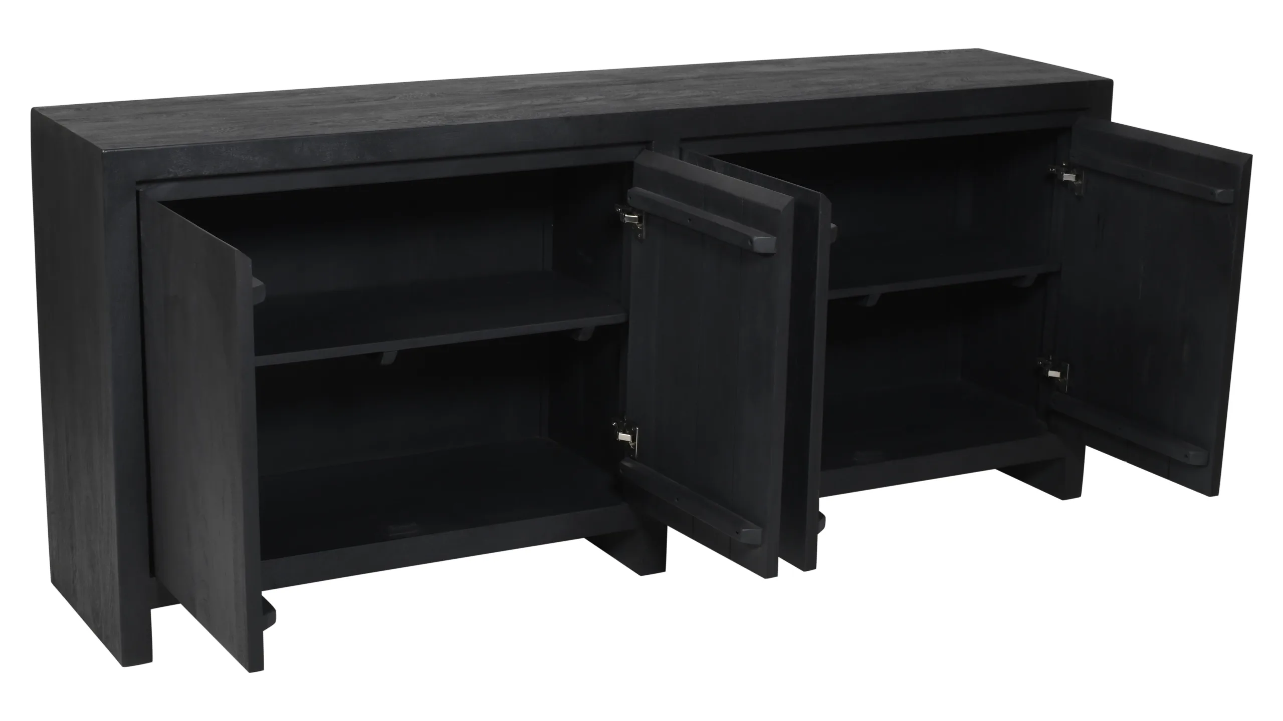 Archibald 4-Door Sideboard - Graphite Black - Image 4