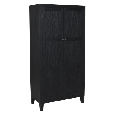 Oliver Tall Cabinet - Graphite Black