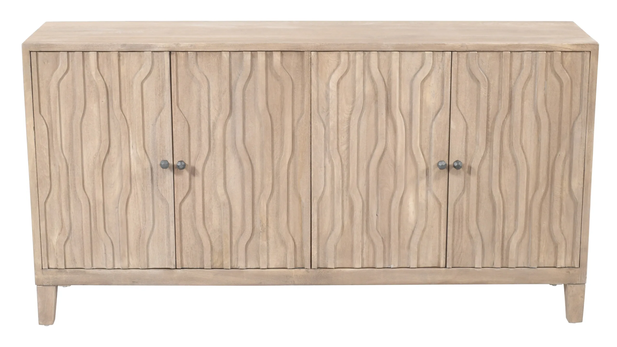 Oliver 4-Door Sideboard - Light Ash - Image 2