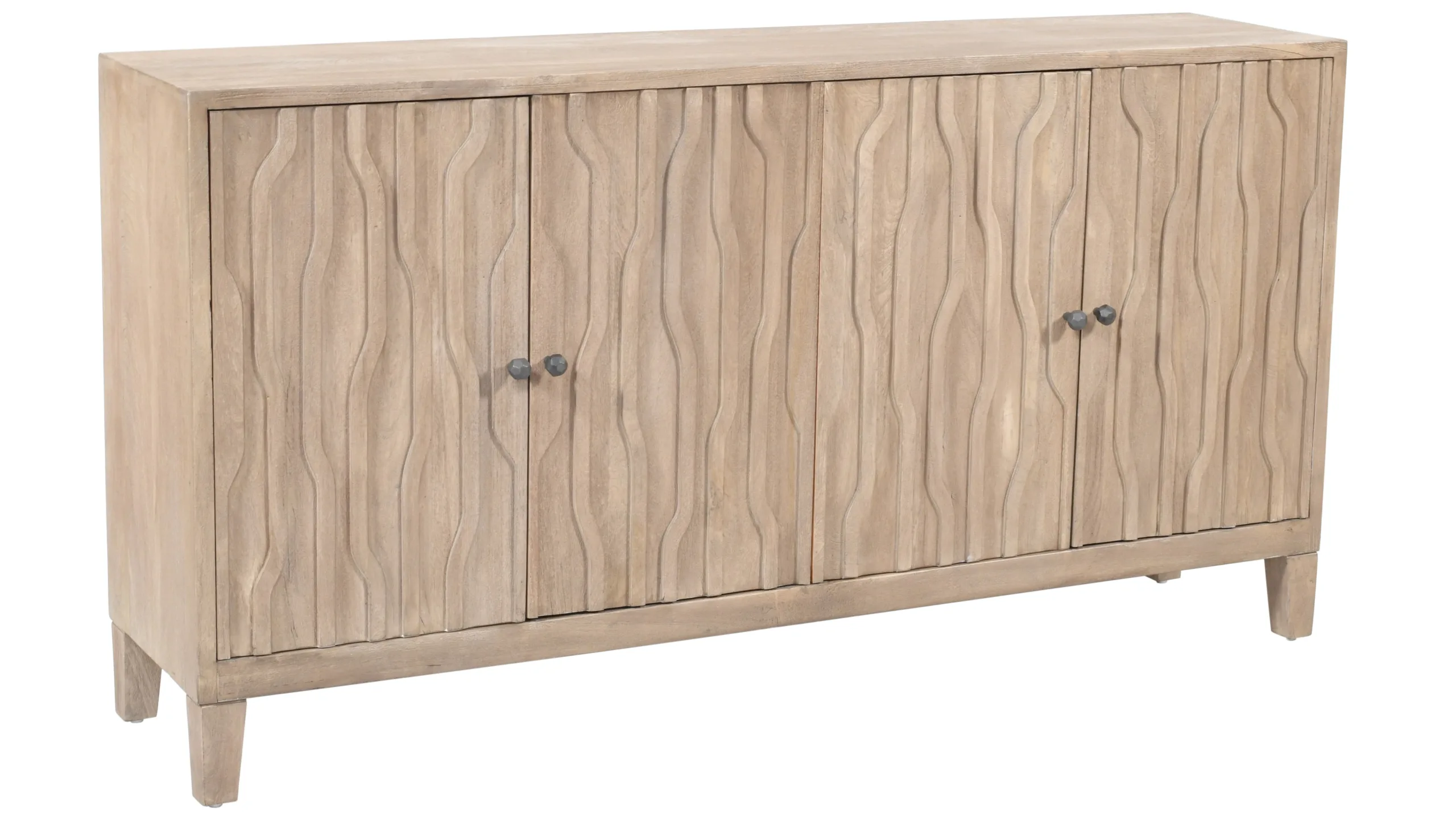 Oliver 4-Door Sideboard - Light Ash - Image 3