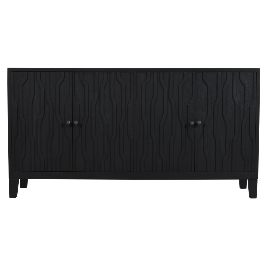 Oliver 4-Door Sideboard - Graphite Black 