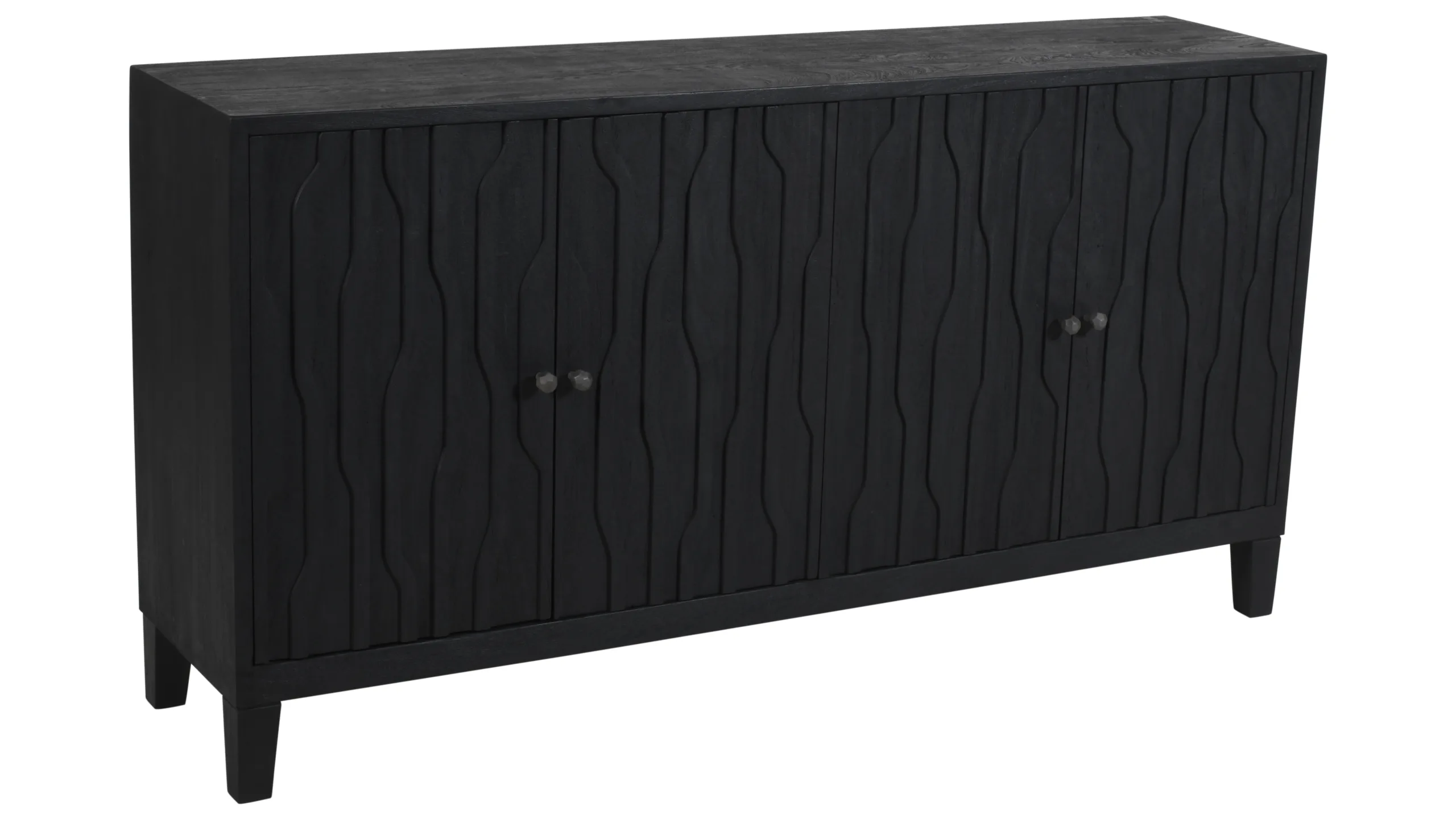 Oliver 4-Door Sideboard - Graphite Black - Image 3