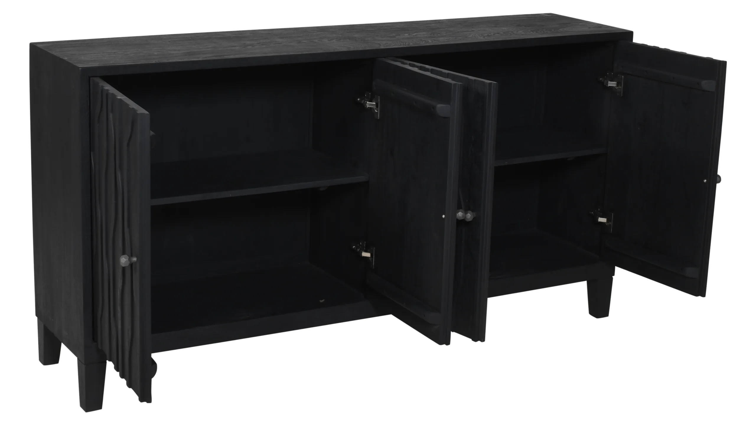 Oliver 4-Door Sideboard - Graphite Black - Image 4