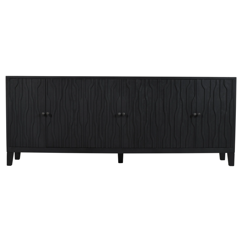 Oliver 6-Door Sideboard - Graphite Black 