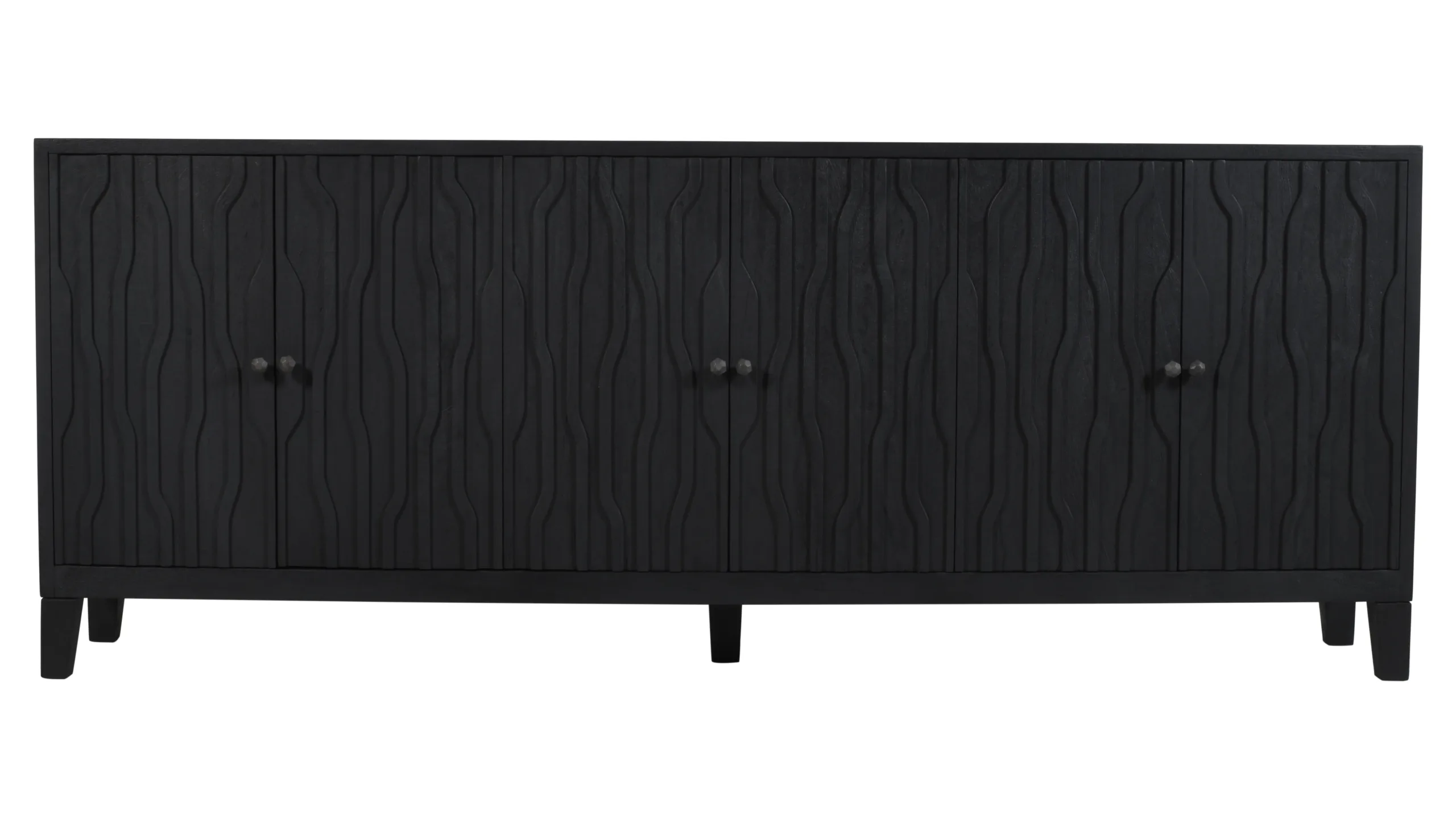 Oliver 6-Door Sideboard - Graphite Black
