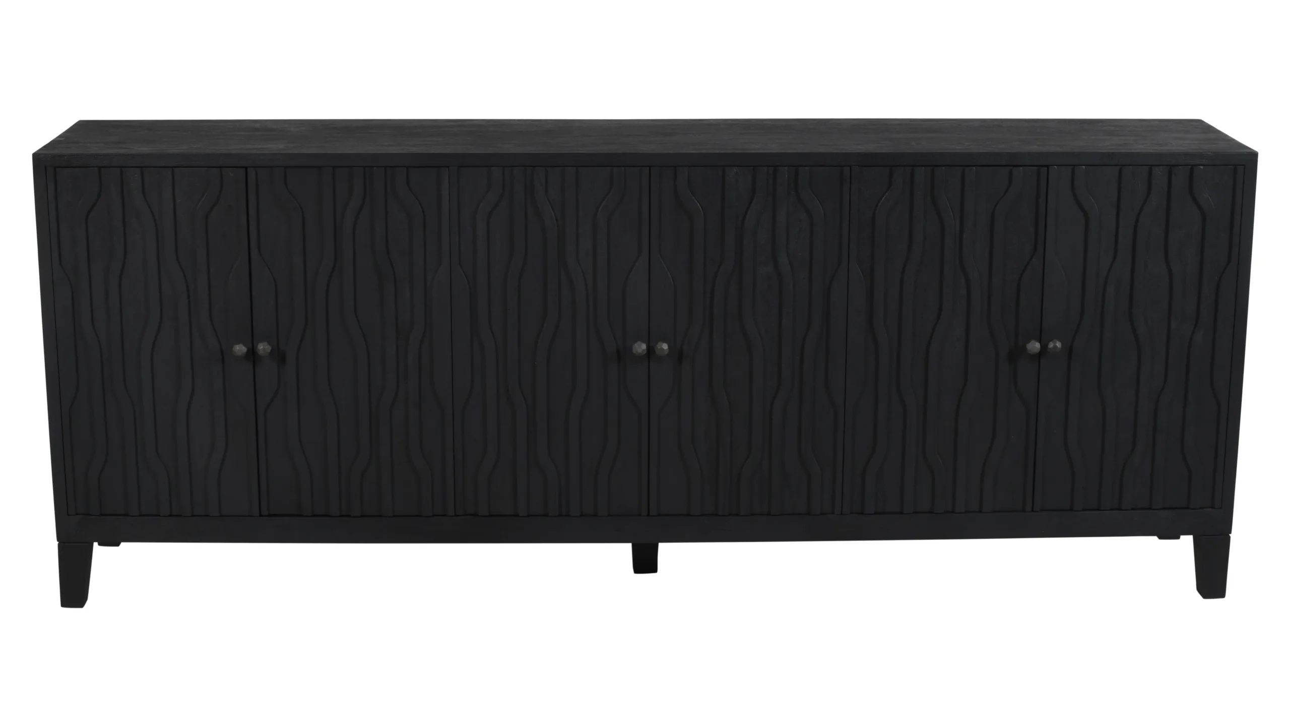 Oliver 6-Door Sideboard - Graphite Black - Image 2