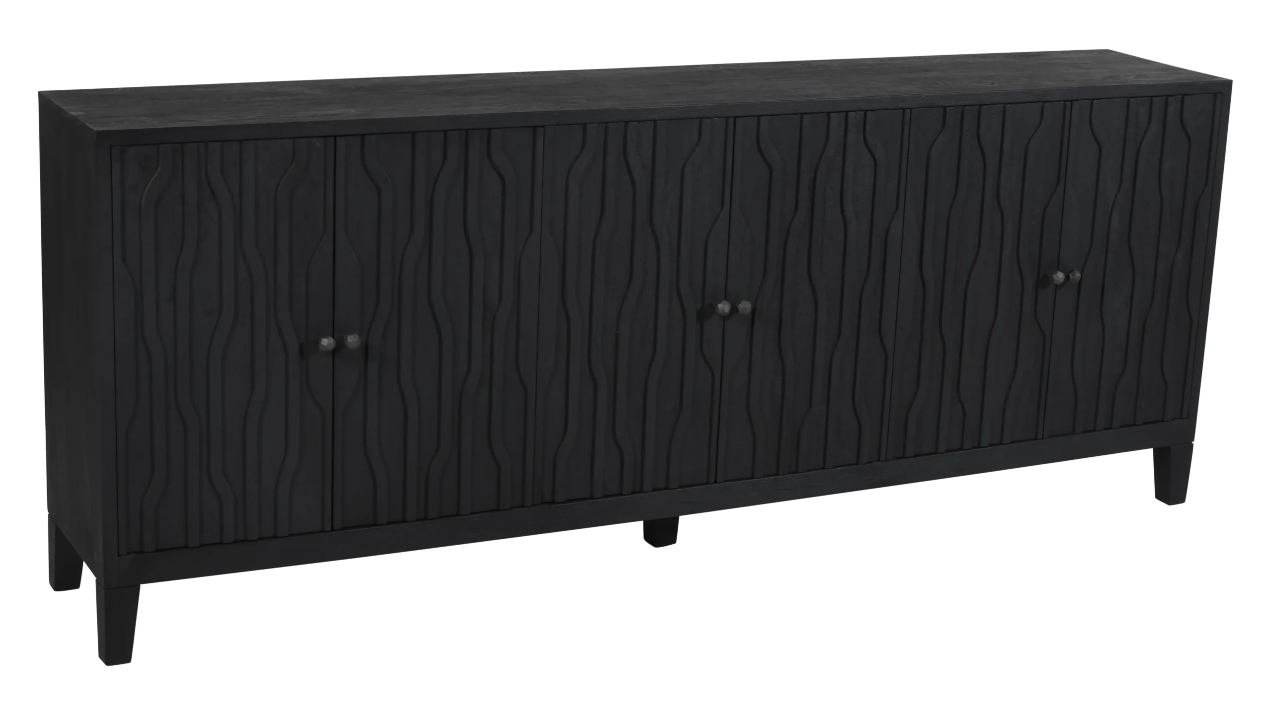 Oliver 6-Door Sideboard - Graphite Black - Image 3