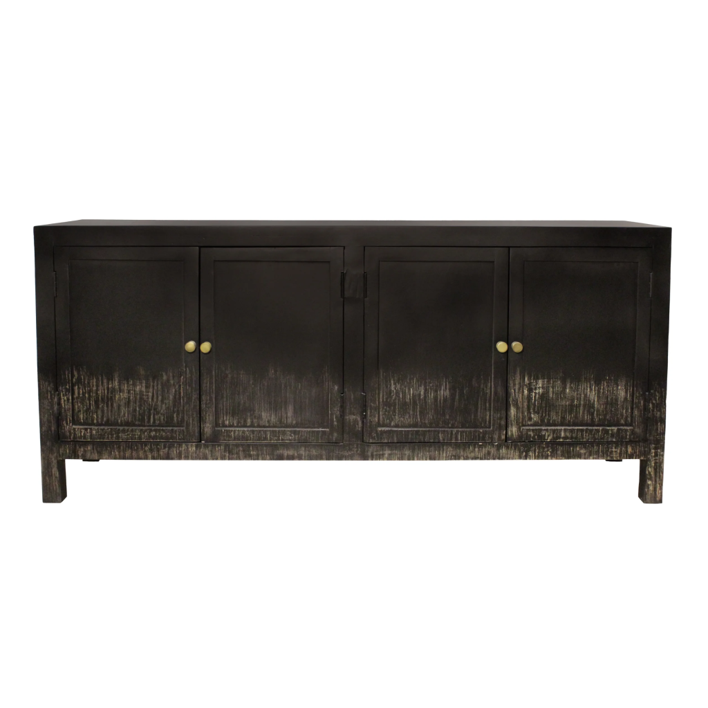 Magma 4-Door Sideboard - Distressed Black 