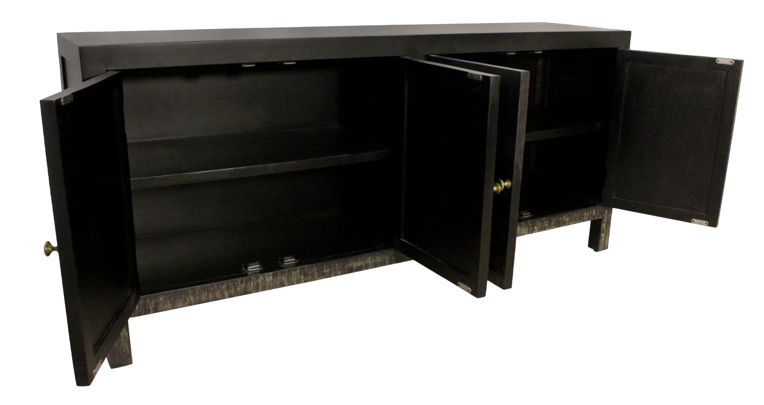 Magma 4-Door Sideboard - Distressed Black - Image 4