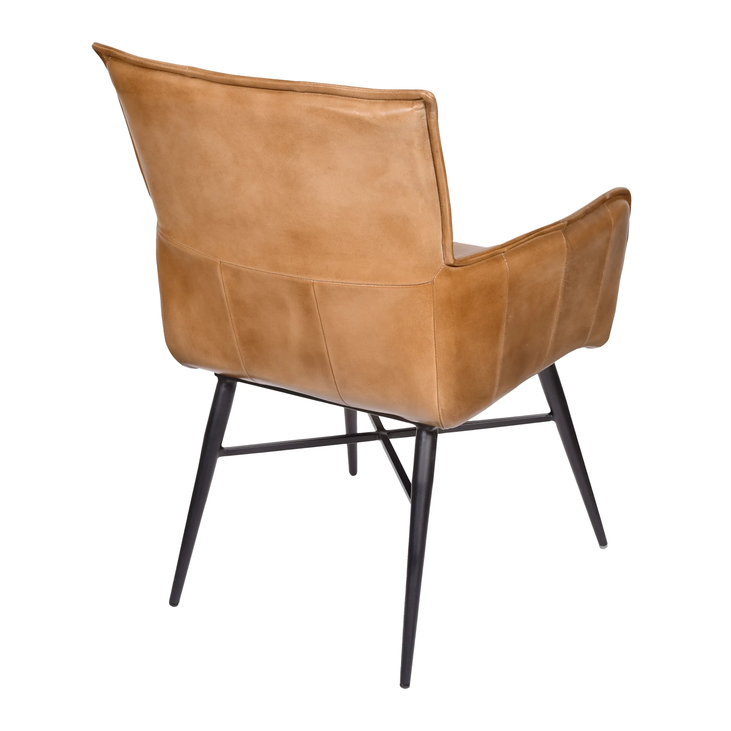 Gordon Leather Arm Chair - Caramel - Image 3