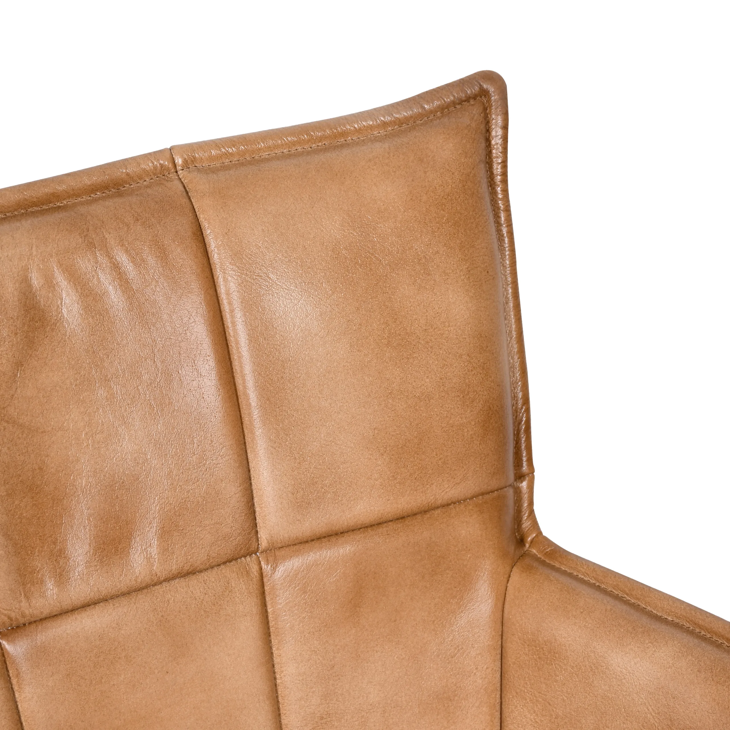 Gordon Leather Arm Chair - Caramel - Image 4