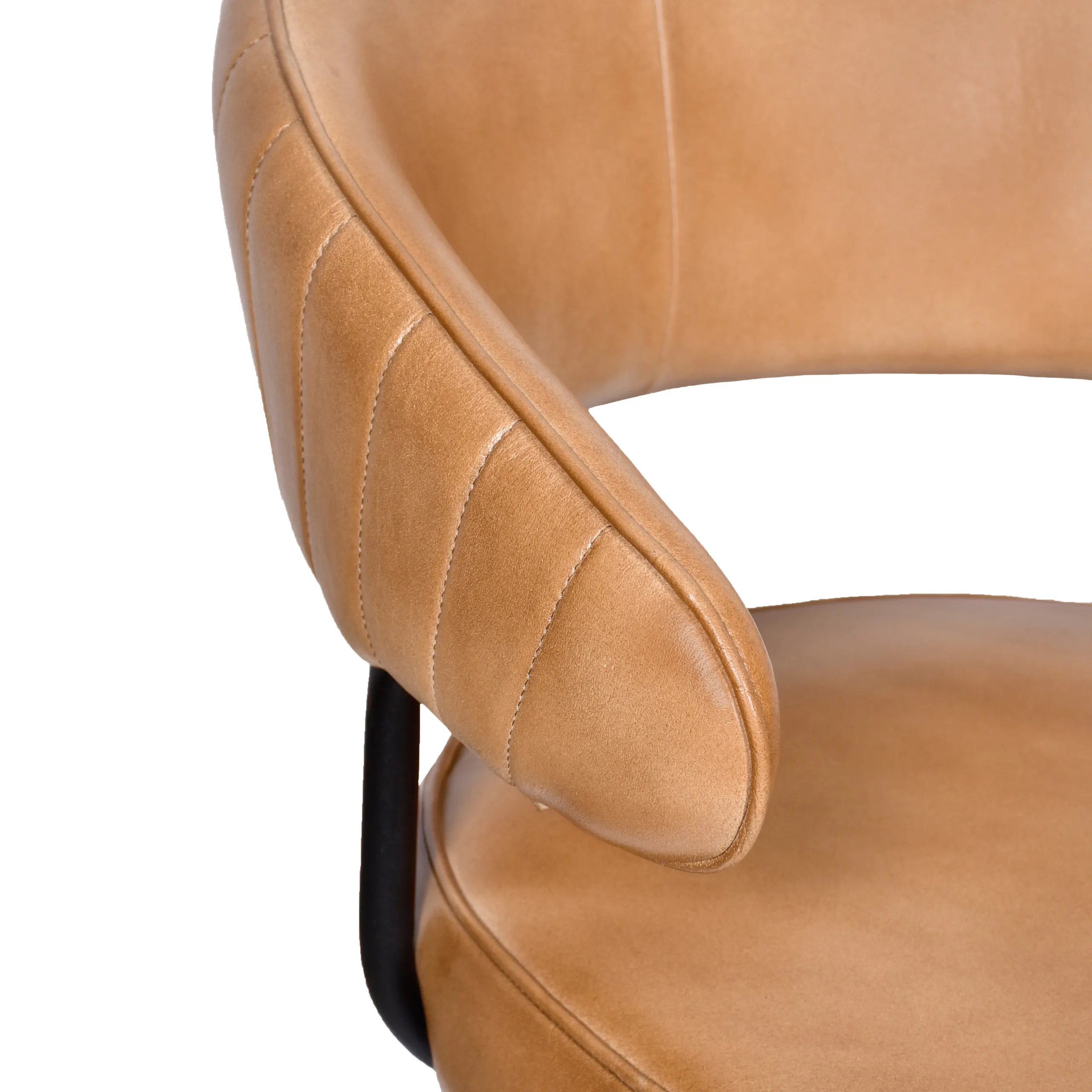 Barbara Leather Dining Chair 2-Piece Set - Caramel - Image 5