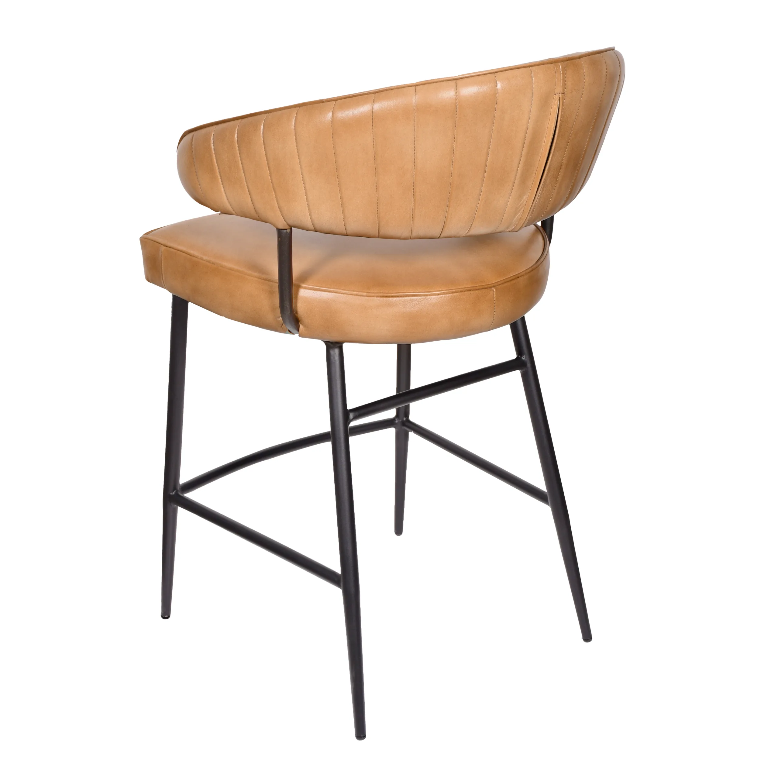 Barbara Leather Counter Stool - Caramel - Image 3
