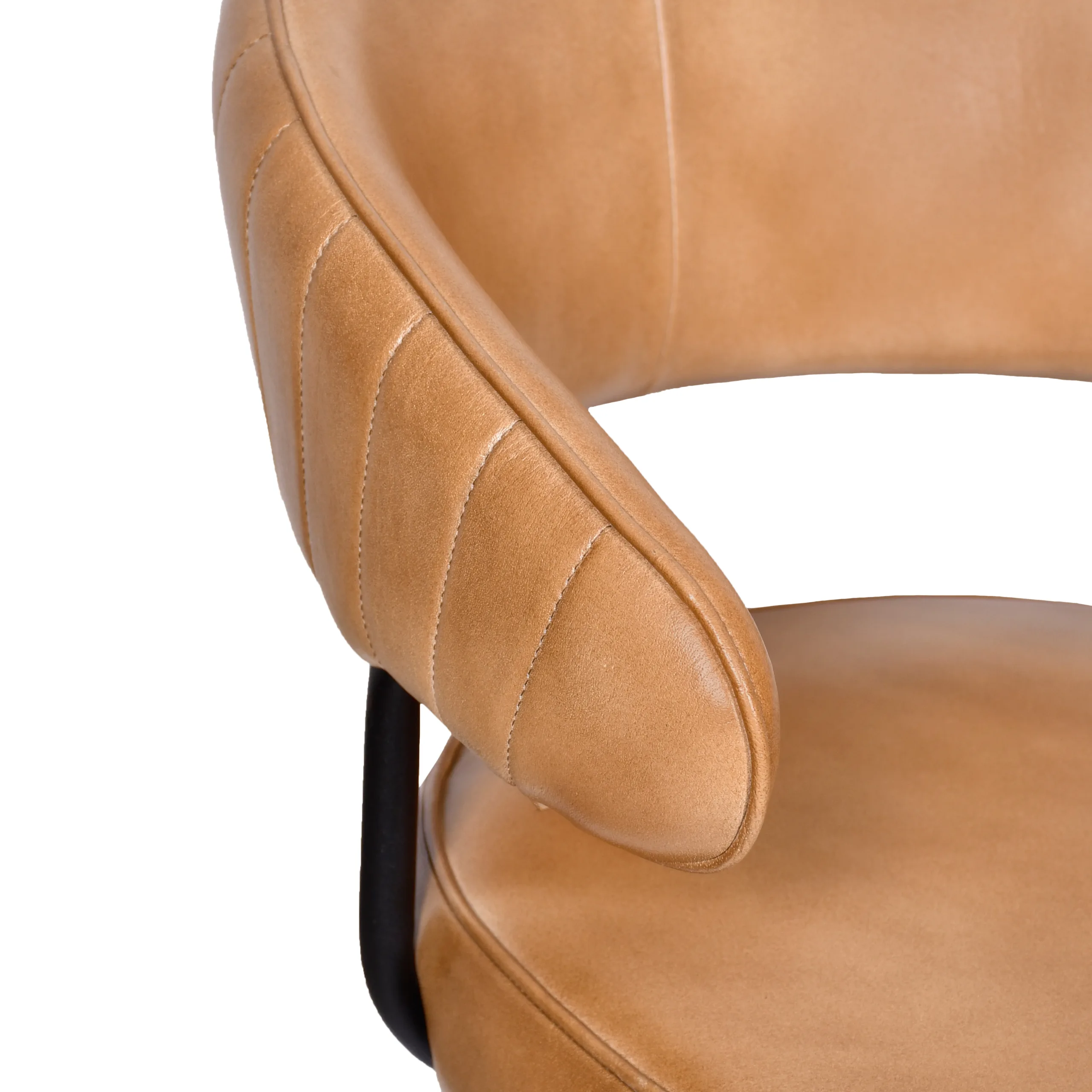 Barbara Leather Counter Stool - Caramel - Image 4