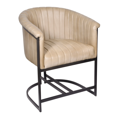 Wilshire Leather Dining Chair - Stone