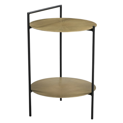 Bien Iron Side Table - Textured Brass