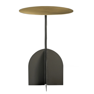 Levy Iron Side Table - Textured Brass