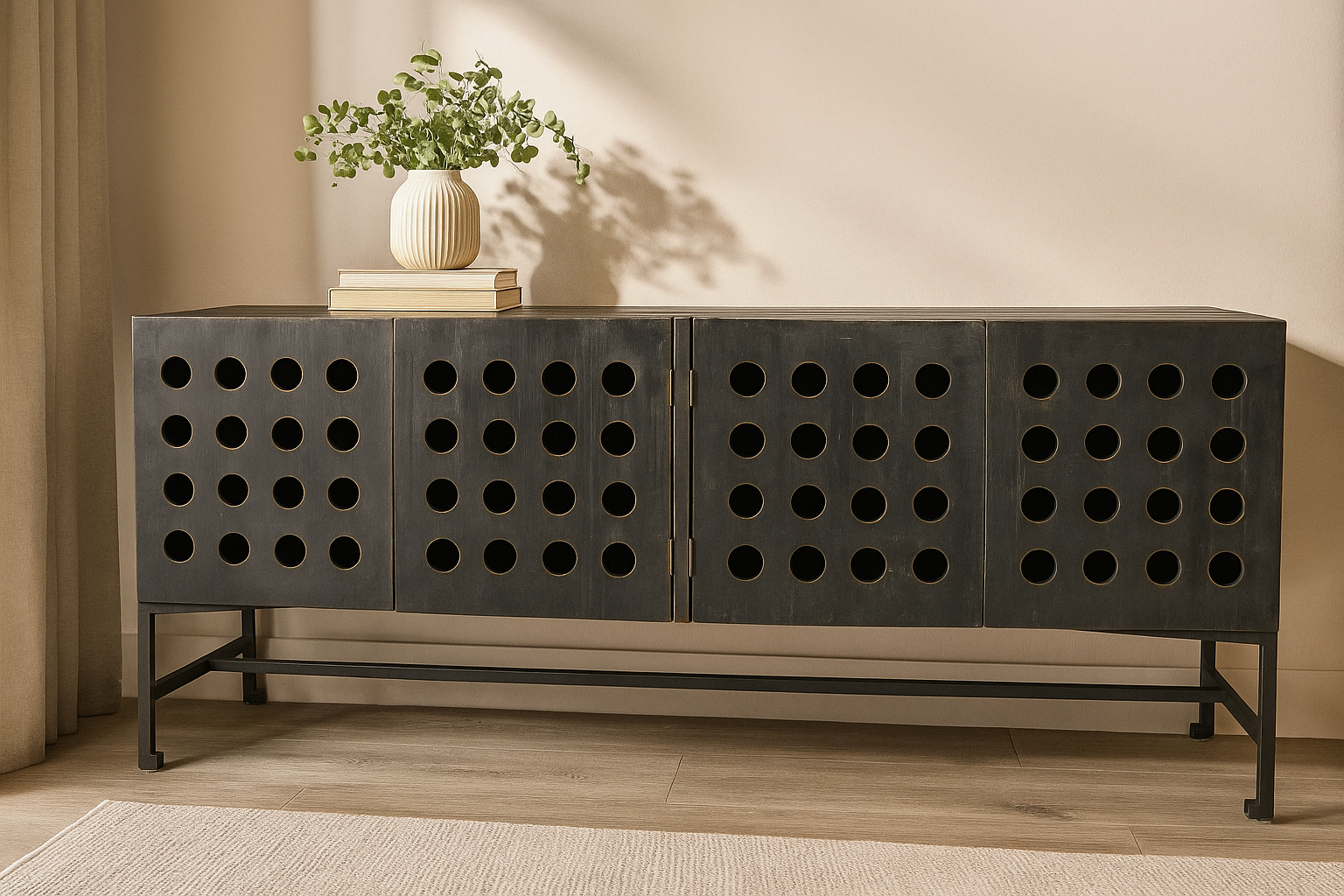 Scrivia Blackwood 4-Door Sideboard - Image 2