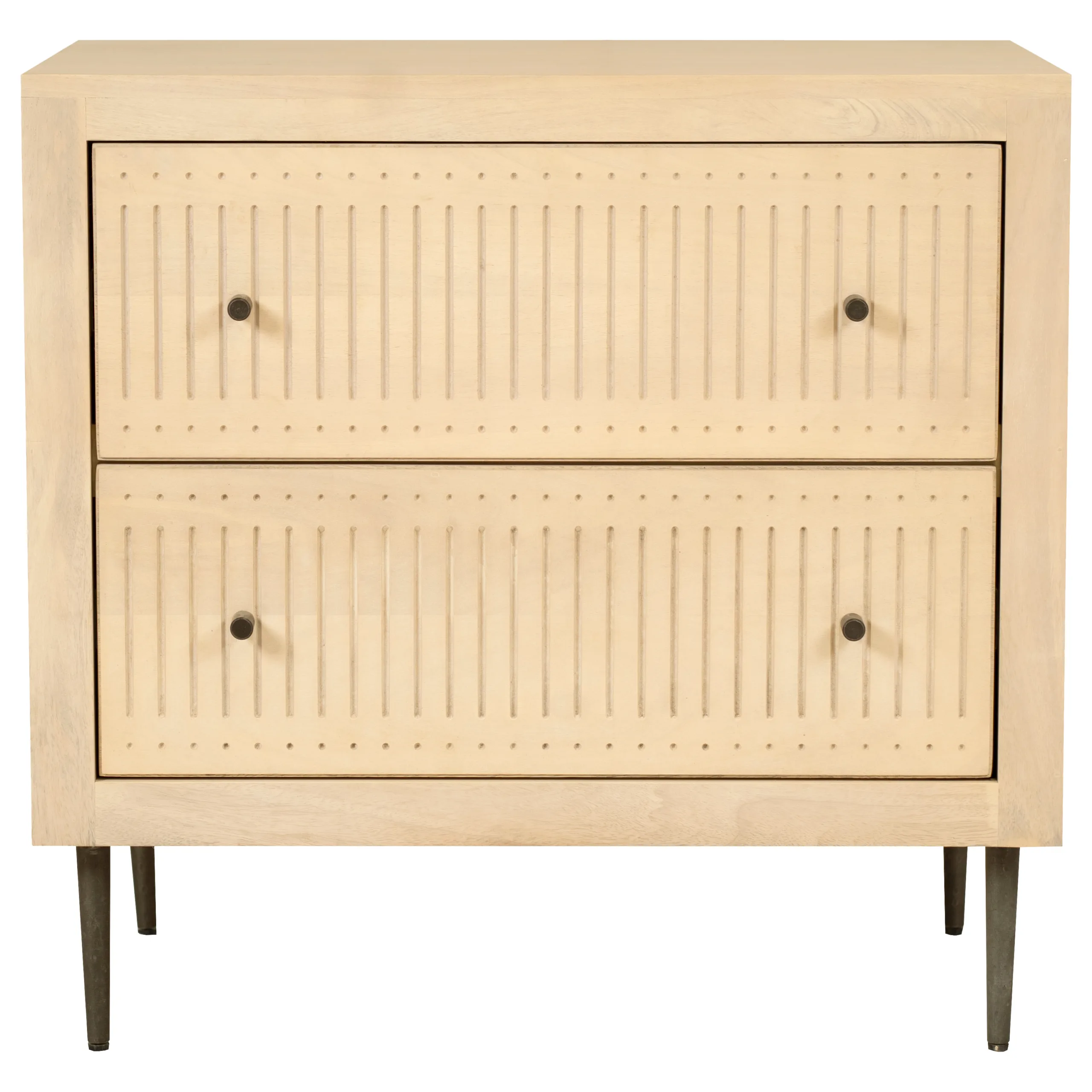 Saeger 2-Drawer Nightstand - Aged Natural