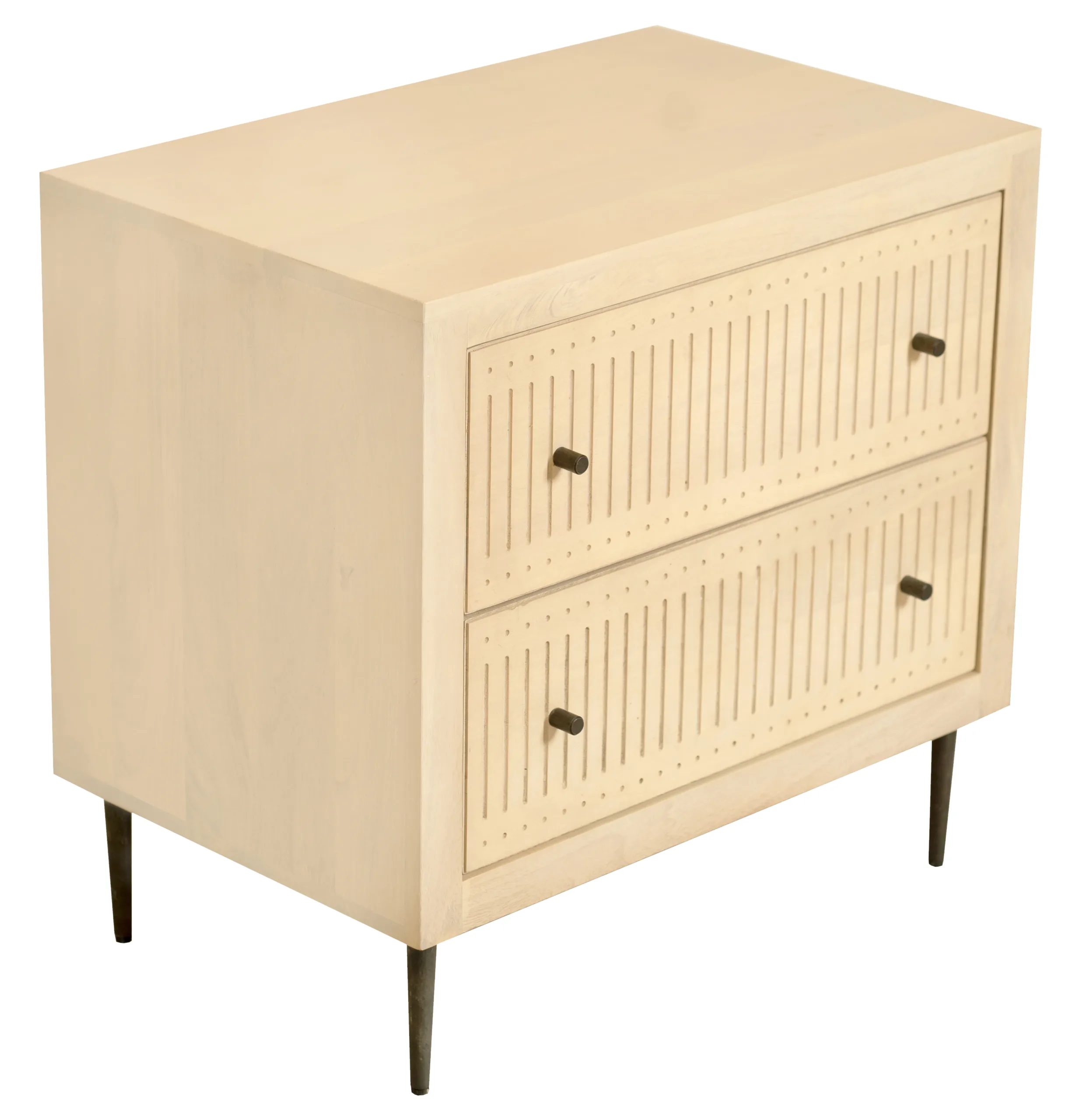 Saeger 2-Drawer Nightstand - Aged Natural - Image 3