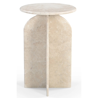 Abbey Side Table - Light Italian Marble