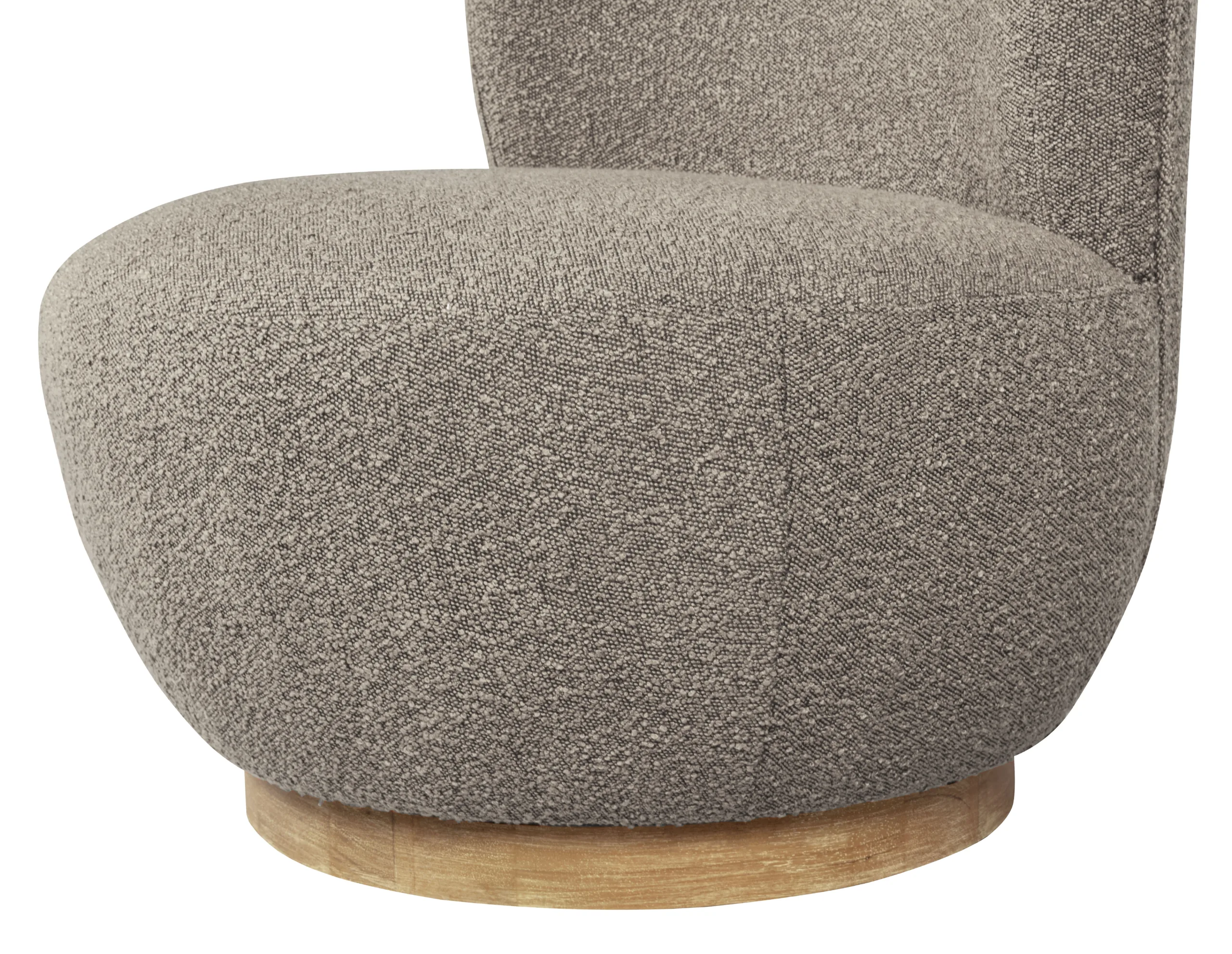 Mandy Occasional Swivel Chair - Silver Boucle - Image 7