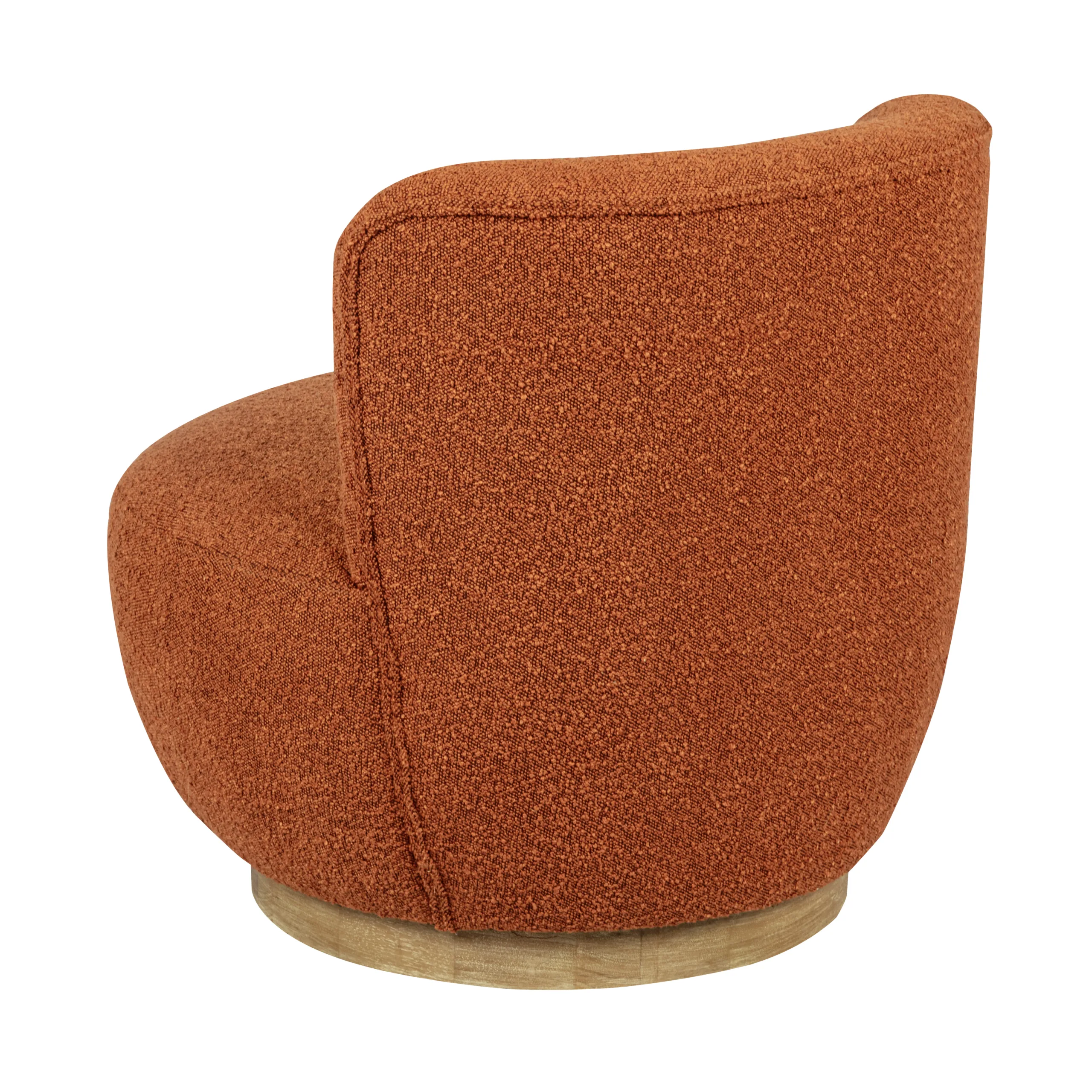 Mandy Occasional Swivel Chair - Rust Boucle - Image 5