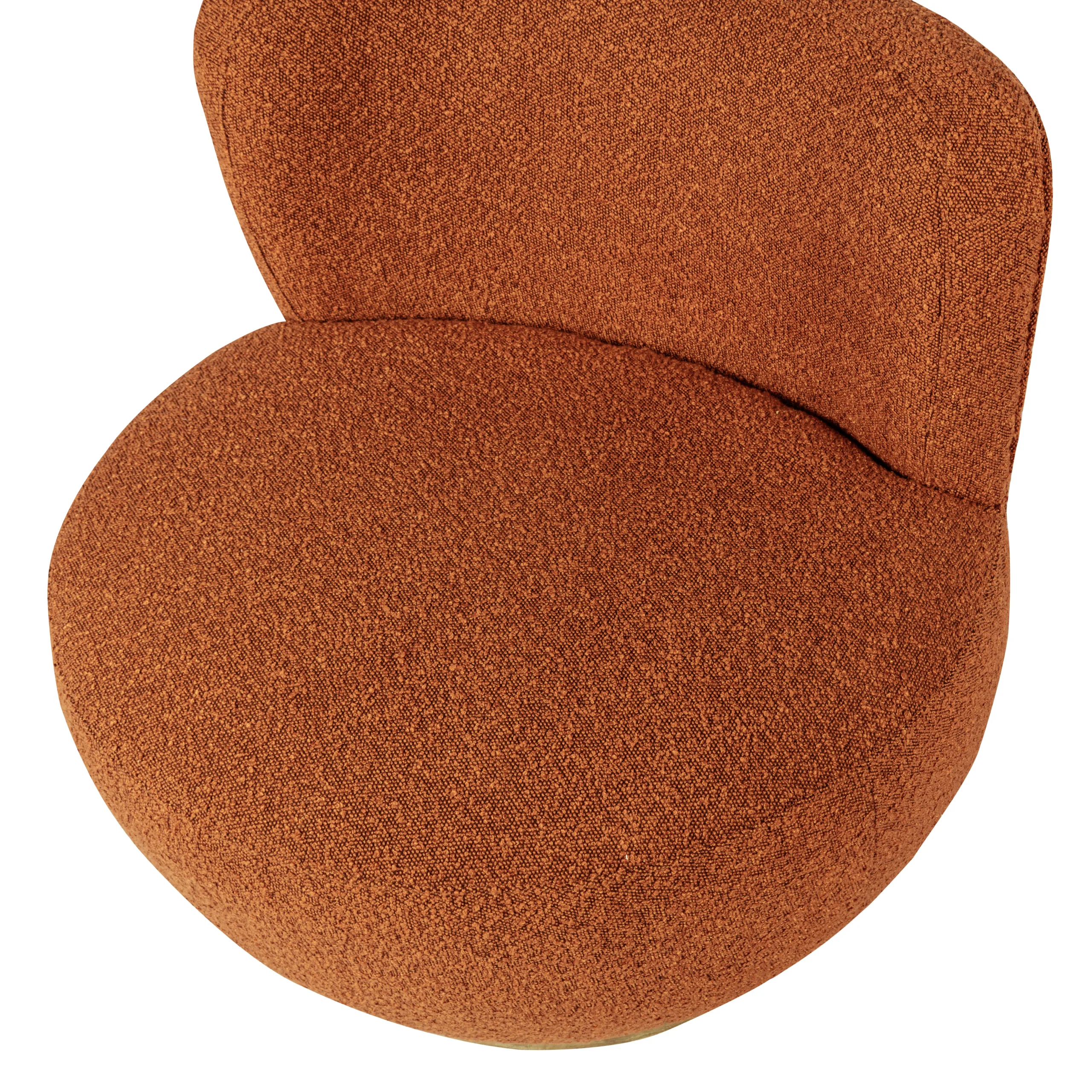Mandy Occasional Swivel Chair - Rust Boucle - Image 6