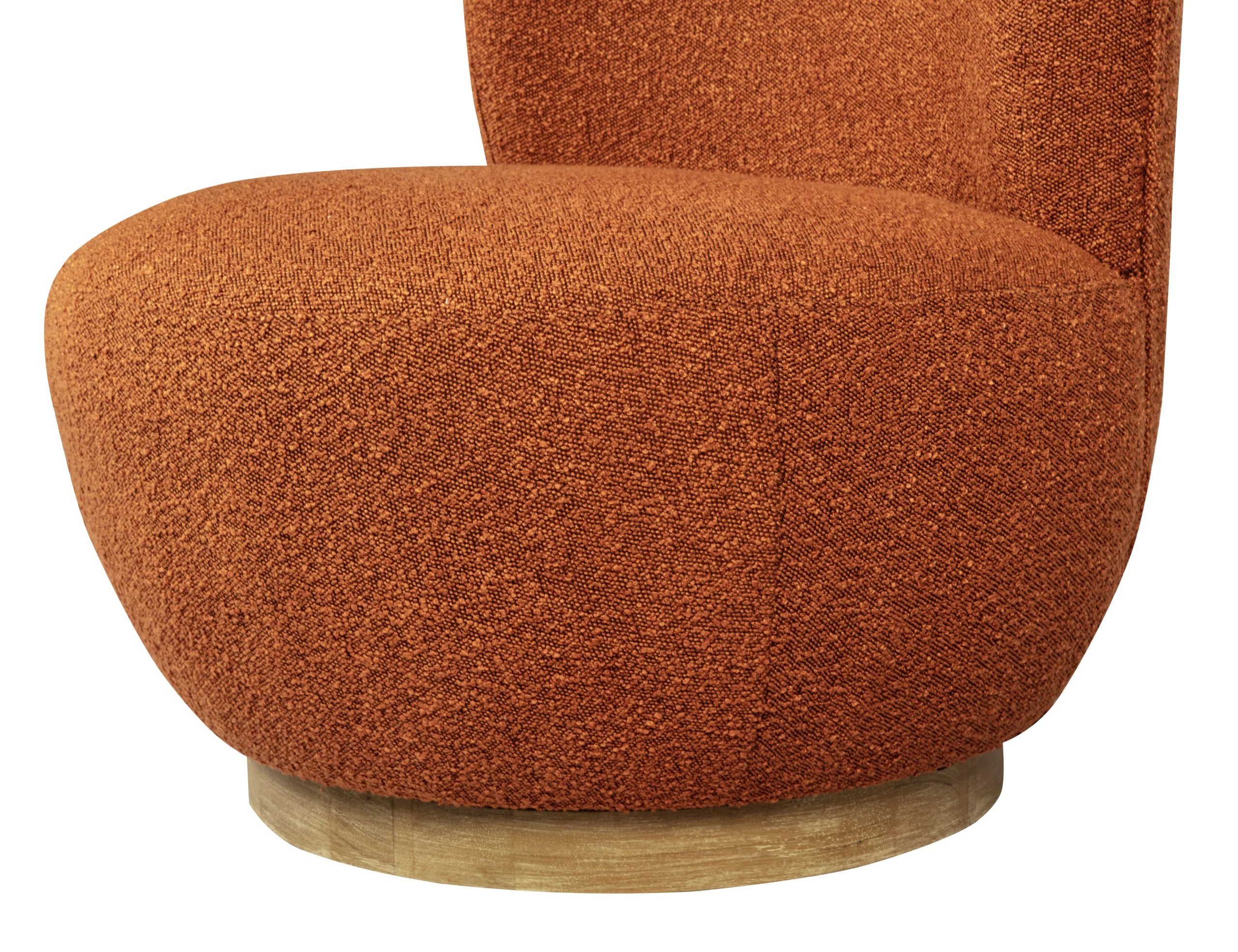 Mandy Occasional Swivel Chair - Rust Boucle - Image 7