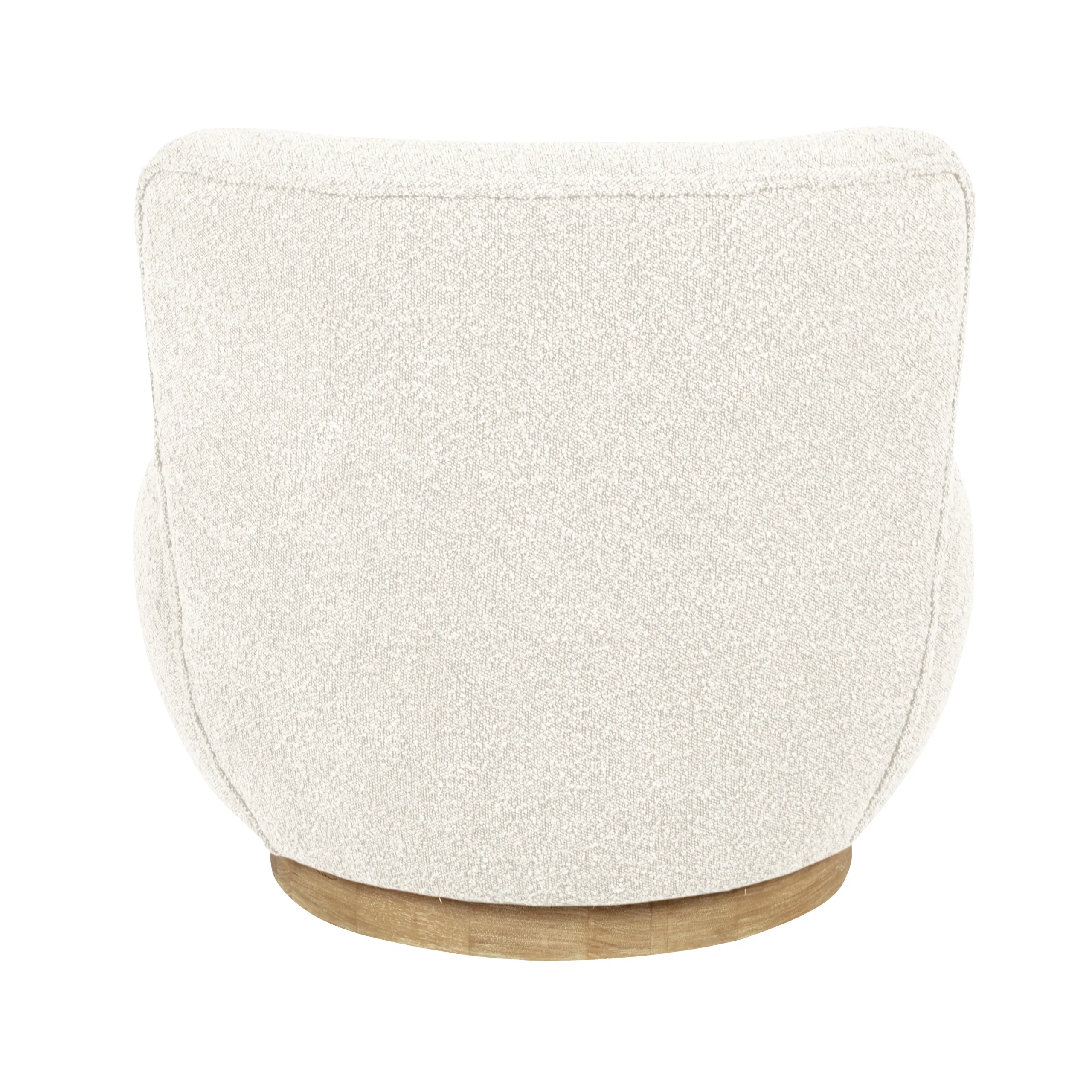 Mandy Occasional Swivel Chair - Ivory Boucle - Image 4