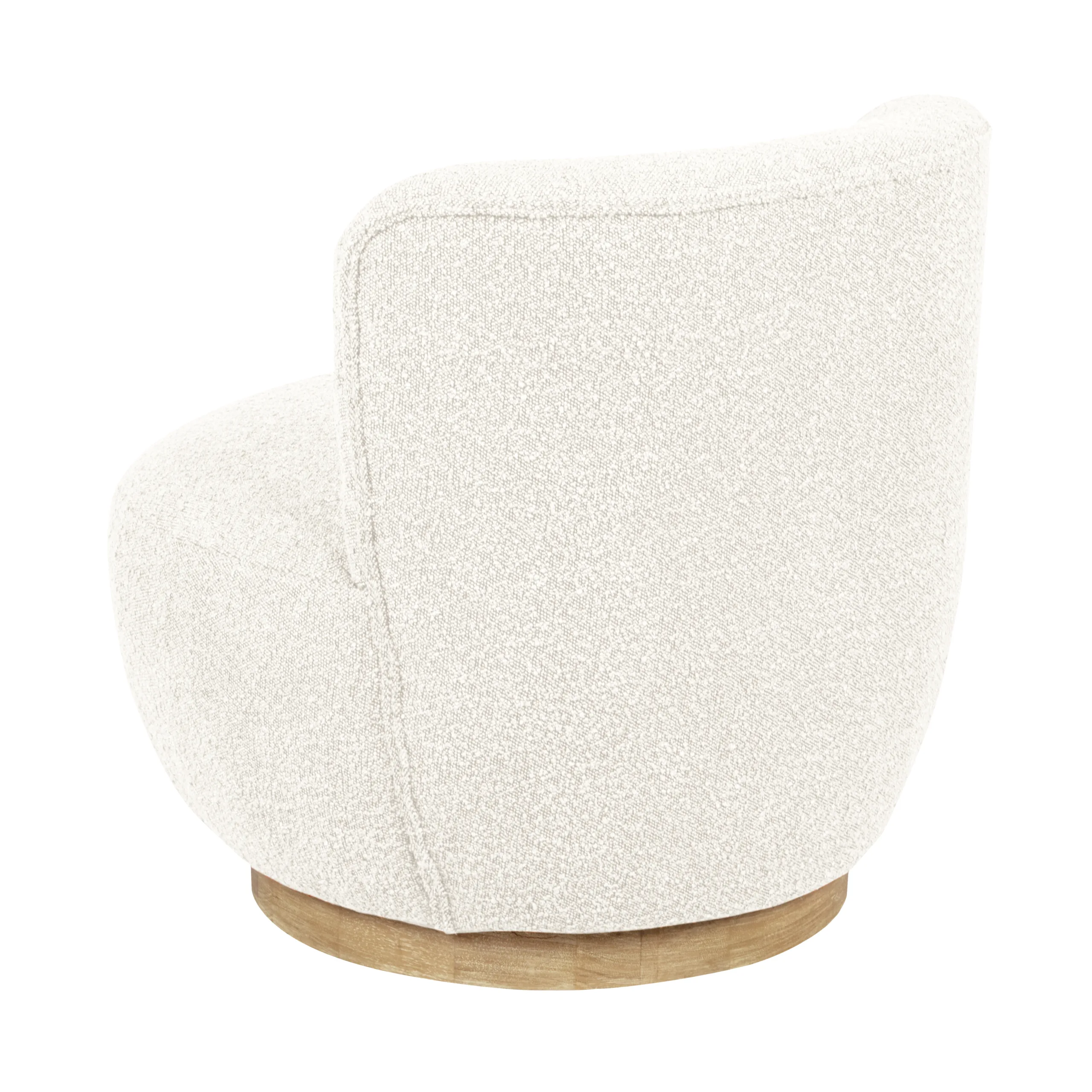 Mandy Occasional Swivel Chair - Ivory Boucle - Image 5