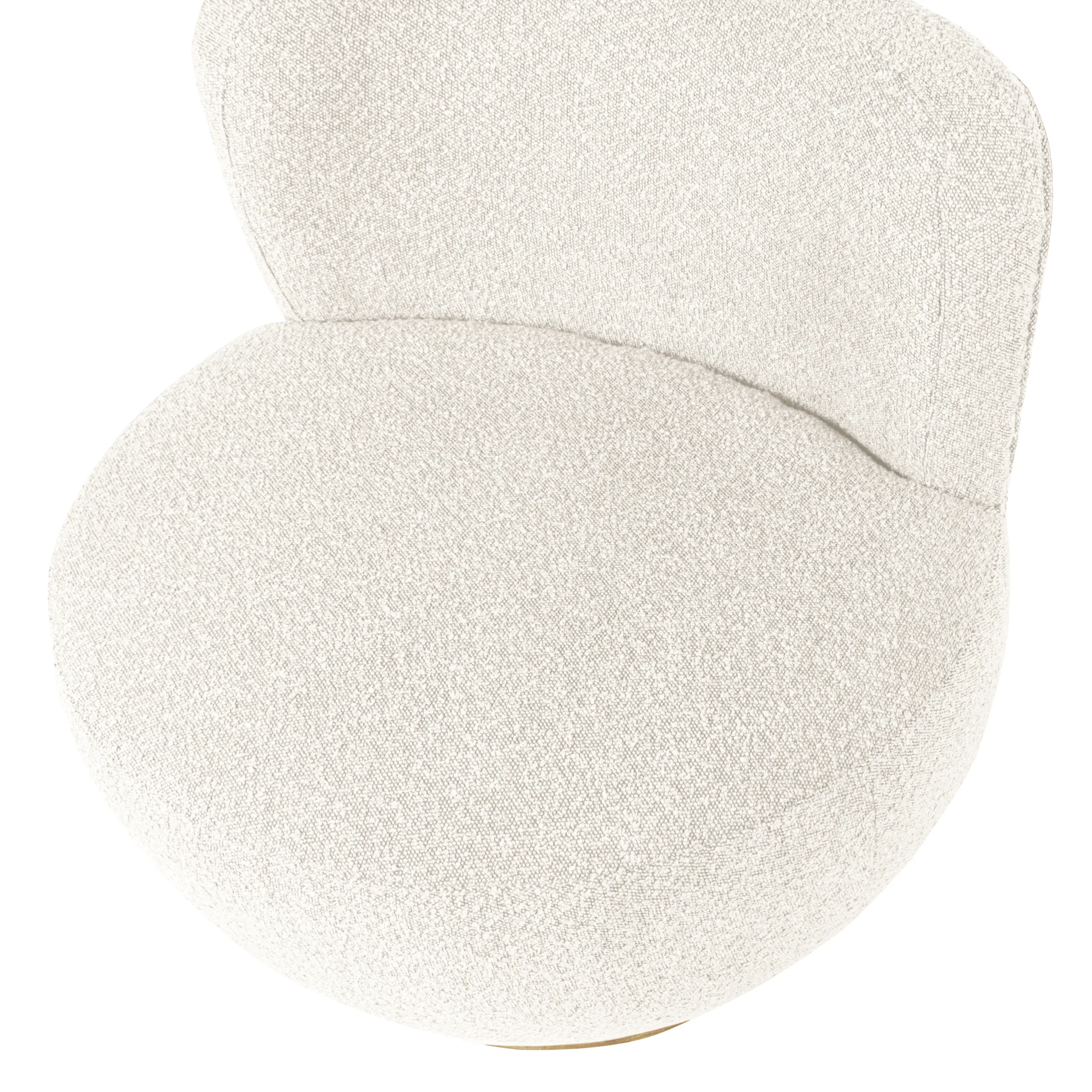 Mandy Occasional Swivel Chair - Ivory Boucle - Image 6