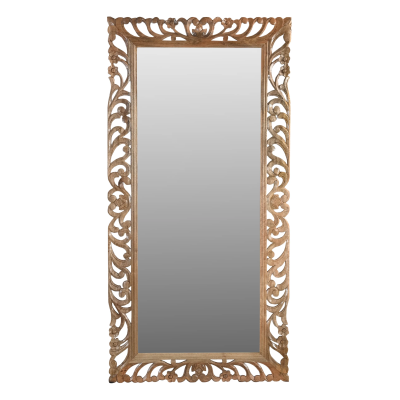 Myra Handcarved Mirror - Natural